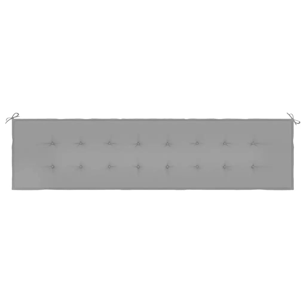 Cuscino per Panca Grigio 200x50x4 cm in Tessuto Oxford 47607
