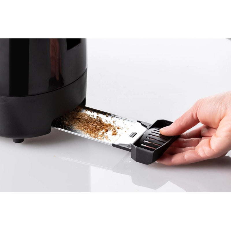 Tostapane con Pinze per 2 fette - 9 Gradi di Doratura - 700 Watt - Nero