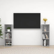 Mobili TV 2 pz Grigio Cemento 107x35x37 cm in Legno Multistrato 3079911