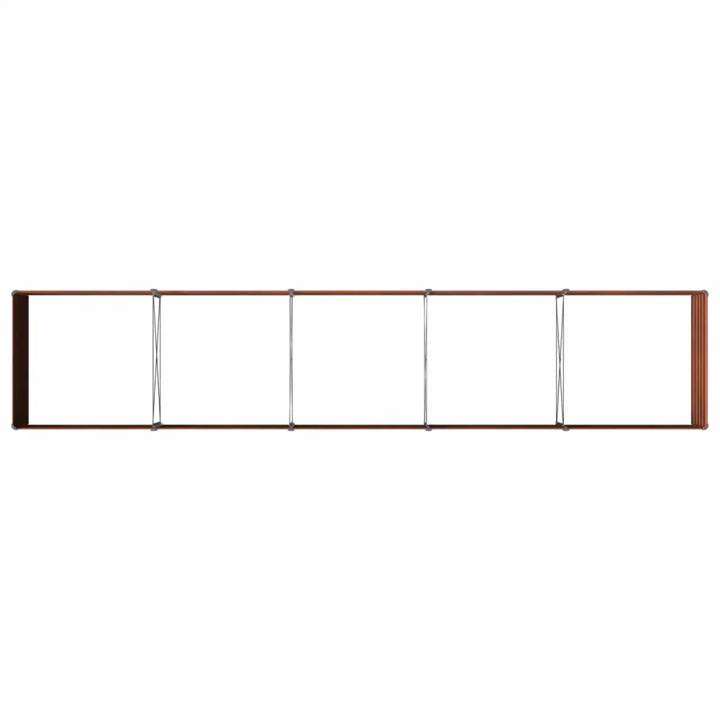 Letto rialzato da giardino Ruggine 400 x 80 x 55 cm cartone 8006435