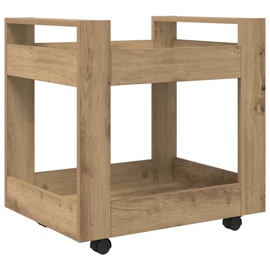 Carrello da Scrivania Rovere artigianale 60 x 45 x 60 cm