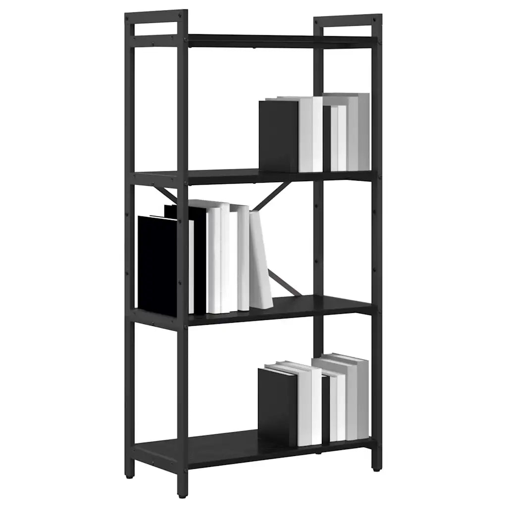 vidaXL Libreria Rovere nero 60 x 30 x 118 cm Legno multistrato