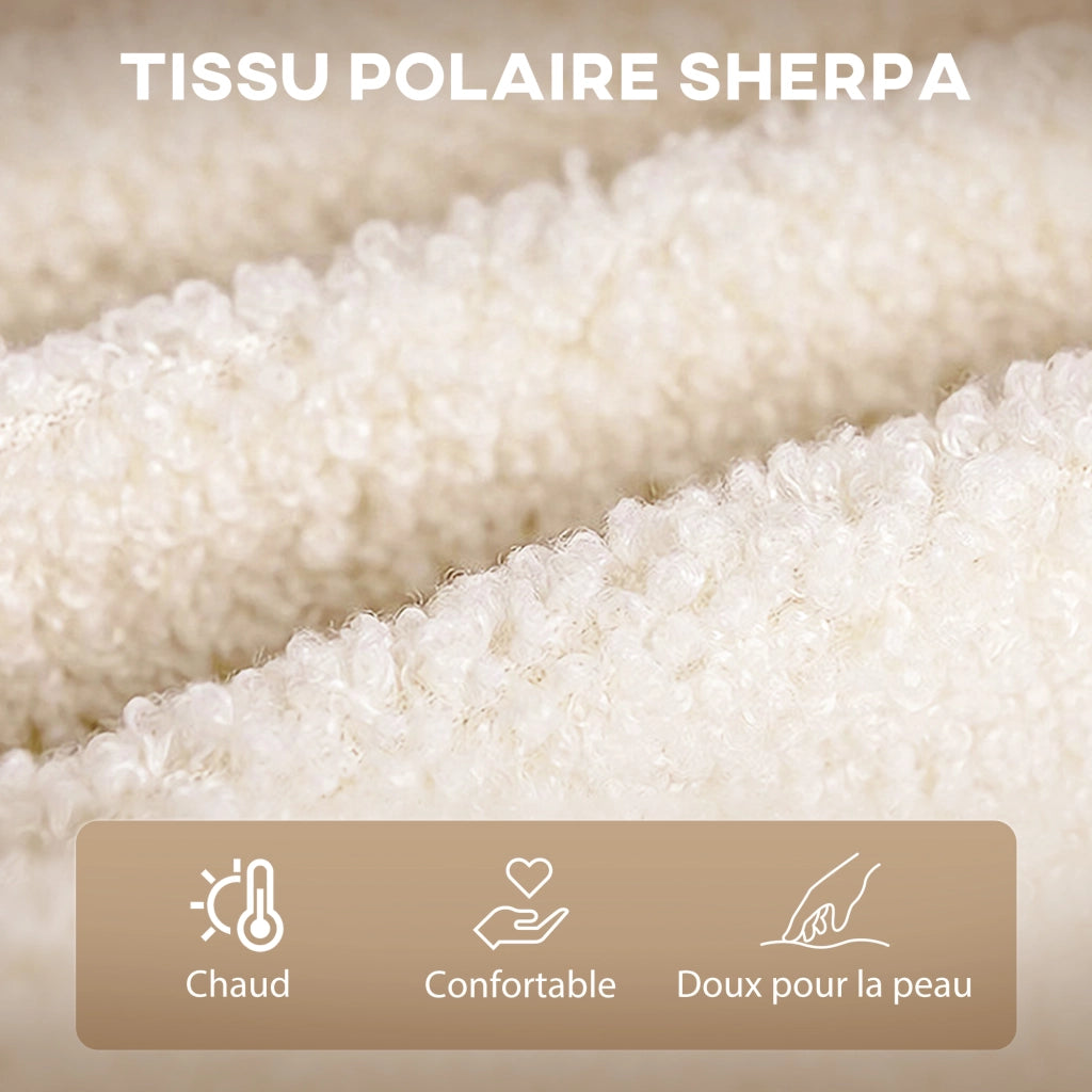 Poltrona a Dondolo ¨C zephmum ¨C Boucl¨¦ Beige 71x98x101 cm