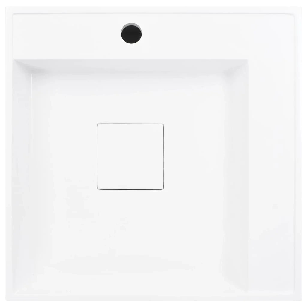 Lavabo lavabo lavabo da appoggio lavabo sospeso arredo bagno cabina doccia cabina WC casa 50 x 50 cm ghisa minerale bianco 02_0002640