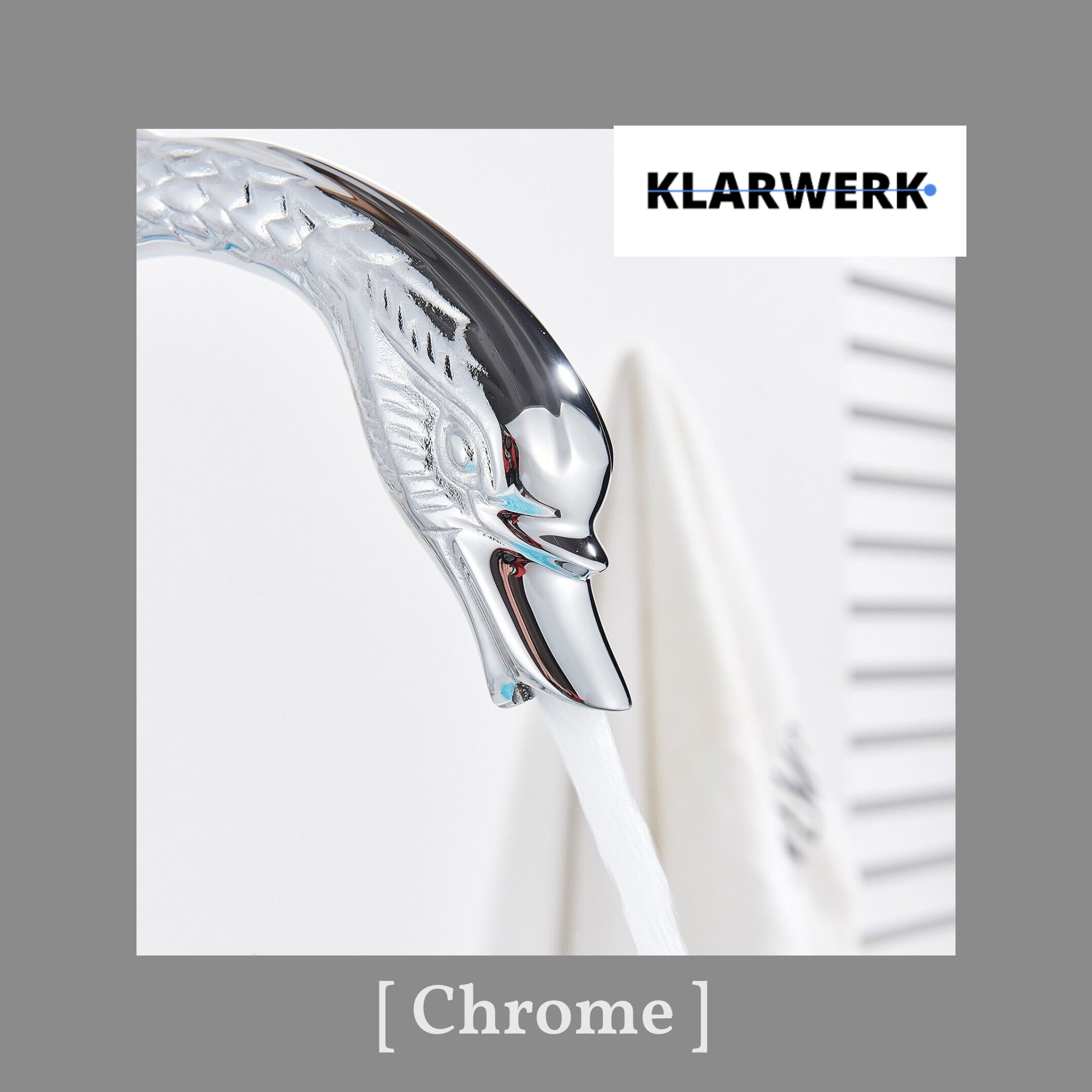 ADRIANO | Rubinetto da bagno grande design in acciaio inossidabile cigno lavabo cromato di lusso | miscelatore alto per lavabo independente