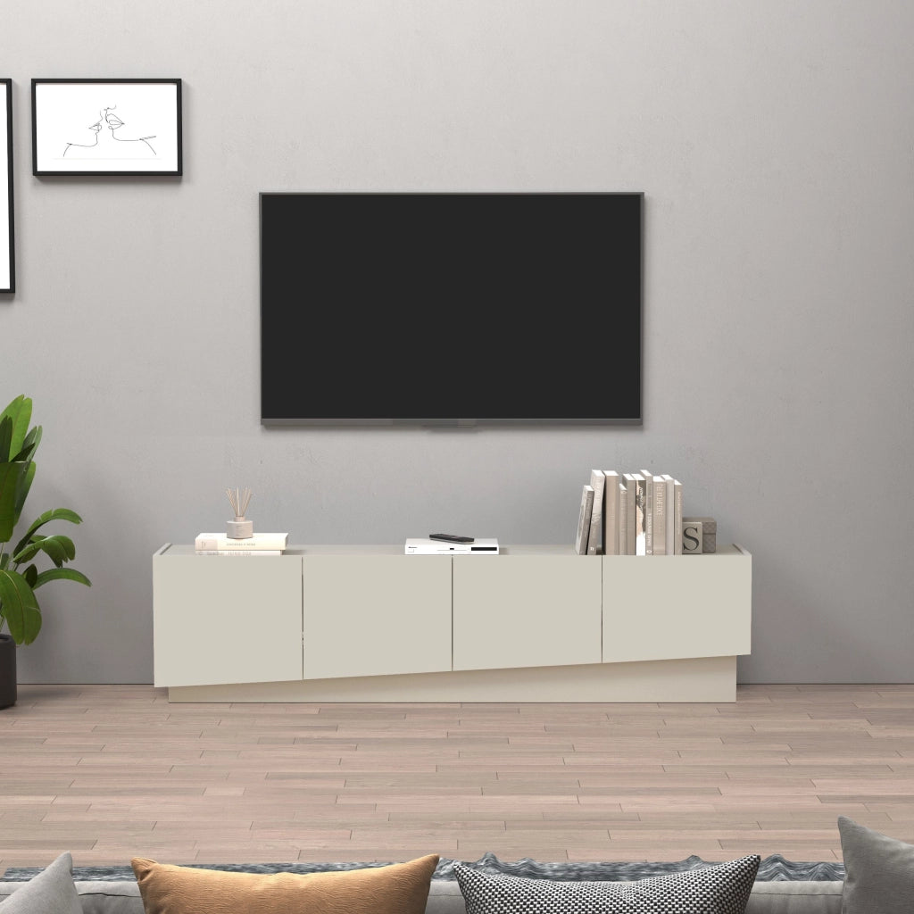 WHOUS Mobile porta TV Vela con 4 ante colore cashmere 180x35x45,4 cm