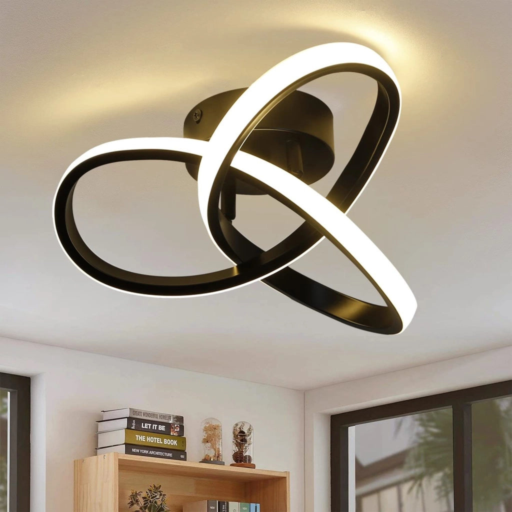 ZMH Lampada da soffitto plafoniera LED 3 pannelli intrecciati moderna per soggiorno camera letto corridoio