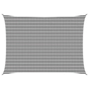 Telo Ombra-Vela Ombreggiante-Parasole a Vela Antracite e Bianco 5 x 8 m HDPE