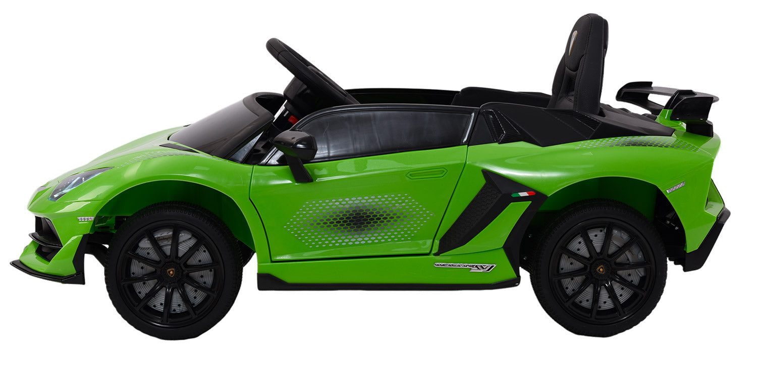 Macchina Elettrica per Bambini 12V con Licenza Lamborghini Aventador SVJ Small Verde