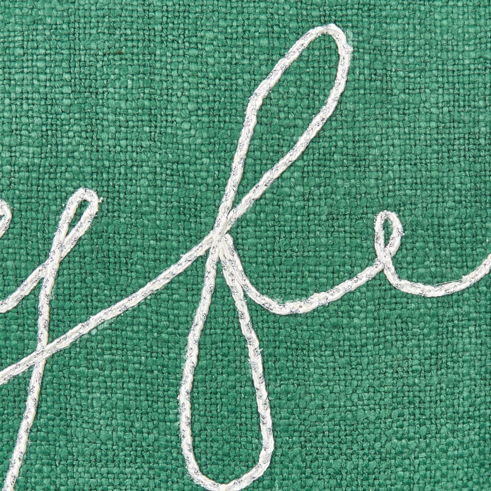 Set di 2 cuscini decorativi Verde 45 x 45 cm Motivo natalizio Nappe Cotone Sfoderabile Soggiorno Camera da letto
