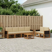 Set di divani da esterno con cuscino 6 pcs Naturale 3385004