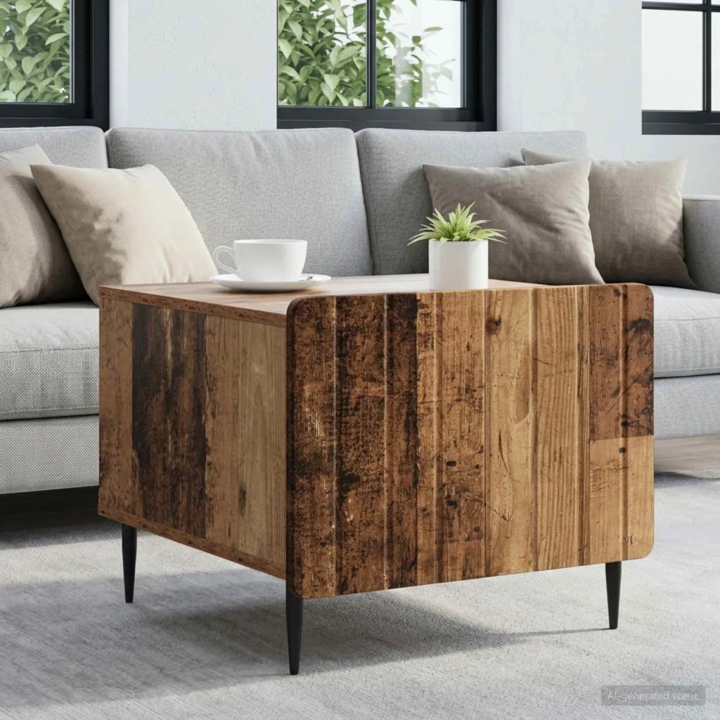 Tavolino da salotto con cassetto Legno antico 49 x 50 x 42 cm 894513