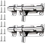 Sicurezza per Finestre e Porte 2 Pezzi - Blocco di Sicurezza in Acciaio Inossidabile - Duraturo - Resistente alla Corrosione - Facile da Installare - Adatto per Porte e Finestre - Blocco di Sicurezza per Porte