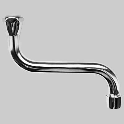 CANNA INFERIORE PER GRUPPPO LAVELLO A MURO  Cromo 300 mm     MADE IN ITALY