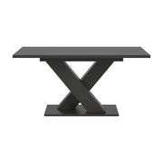 Tavolo allungabile CAPTURE – Gambe design a X – Grigio scuro – 150 a 190 cm