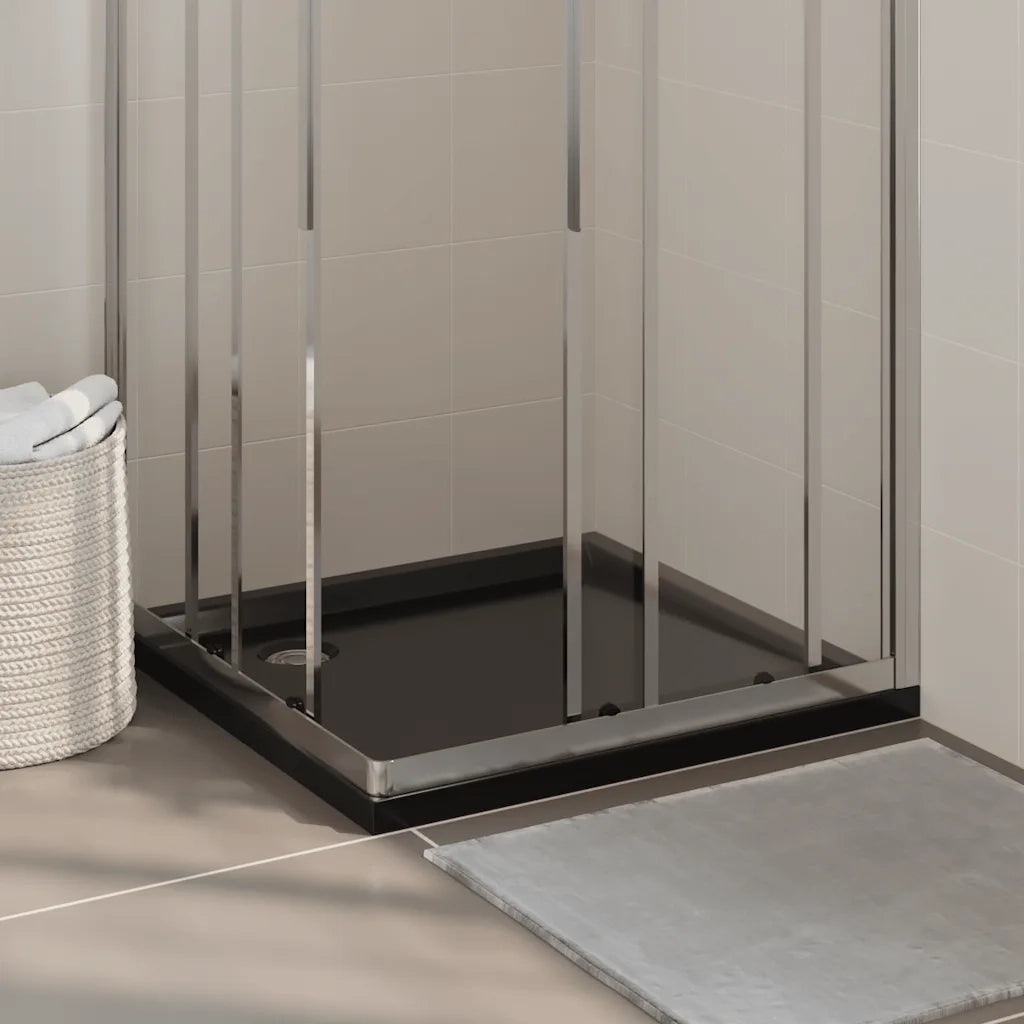 Piatto Doccia Quadrato in ABS Nero 80x80 cm CFW8719197