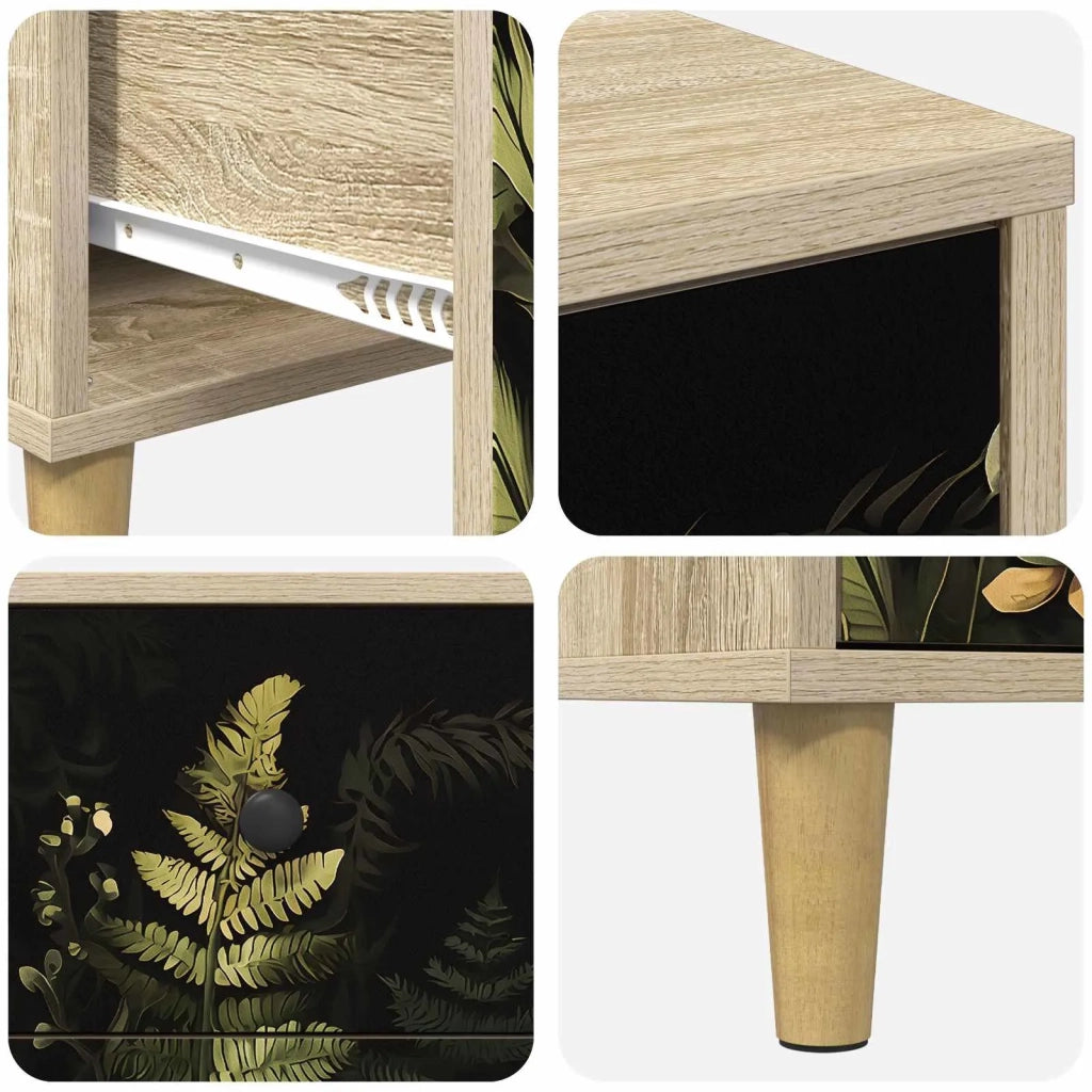 Armadio da Notte RHENEN Rovere Sonoma 36 x 33 x 60 cm 8007269