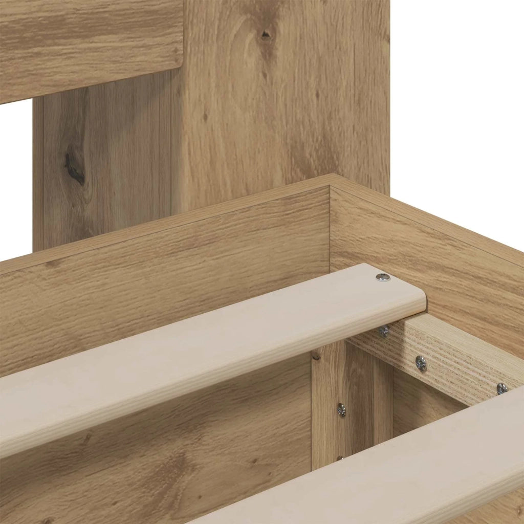 Struttura del letto con stoccaggio e testata Rovere Artigianale 3445801