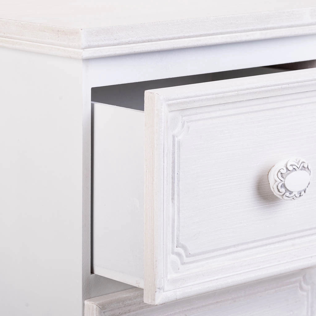 Colonne portaoggetti in legno bianco 31x26x80h cm