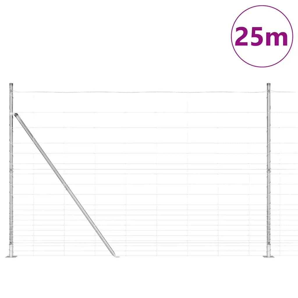 Palo della recinzione Zincato 25 x 1,6 m Acciaio 3351525
