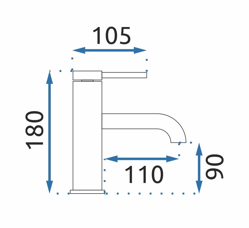 Rubinetto Da Lavabo Rea Spot Chrom Low