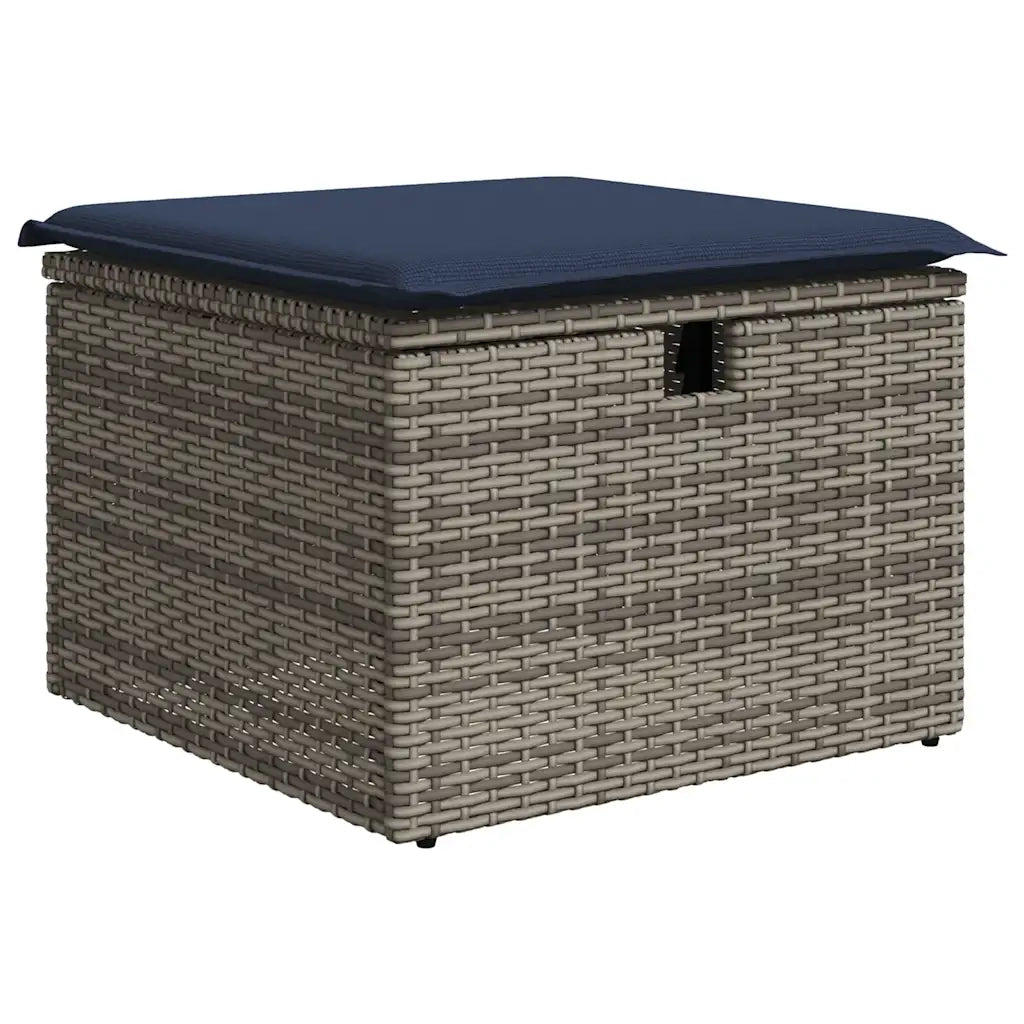 Set Divani da Giardino 6 pz con Cuscini Grigio in Polyrattan 3274811