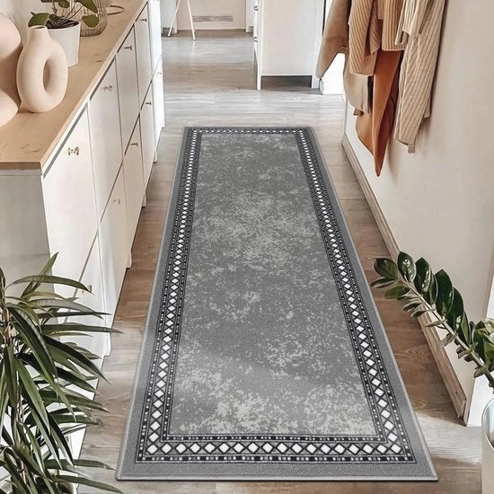 Tappeto Antiscivolo per Sala e Cucina - Lavorazione Bassa 65 x 180 cm - Lavabile e Sostenibile