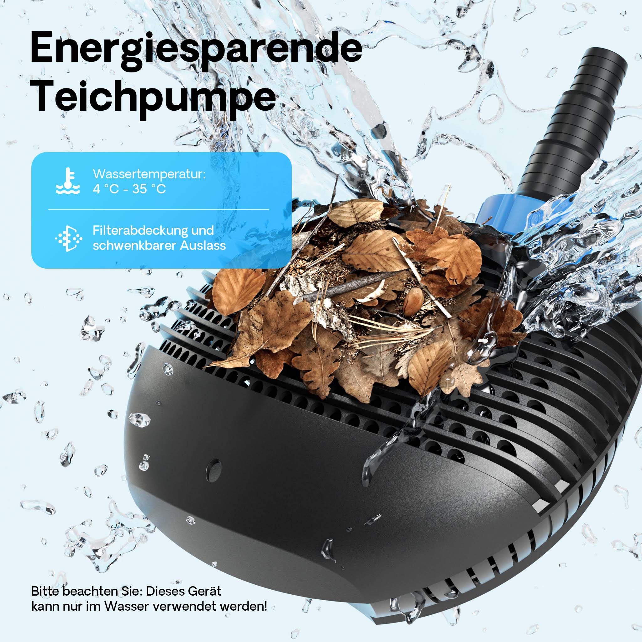 Pompa da laghetto CTF-5800 SuperECO 5200l/h 40W per circolazione e filtrazione acqua