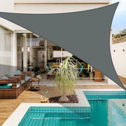 Zonnetenda acqua resistente 2x2x2 m, ombrellone triangolare, copertura esterna, giardino, patio, piscina, ombra, pergola, tenda da campeggio, ombra (grigio)
