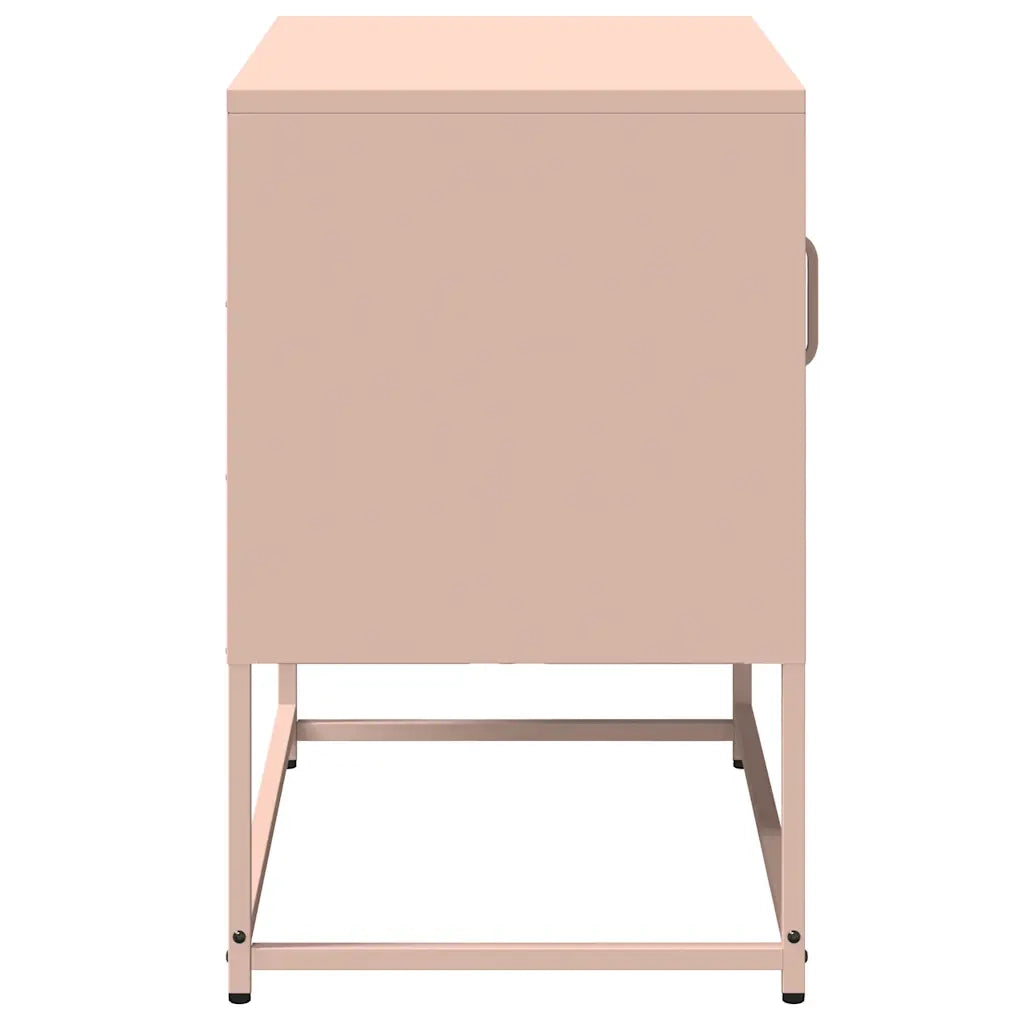 Mobile TV-Credenza per TV-Console TV Rosa 68x39x60,5 cm in Acciaio 560073