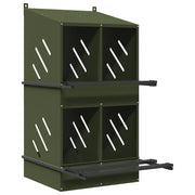 Nido per Polli con 4 Scomparti in Metallo Verde Oliva CFW4683158