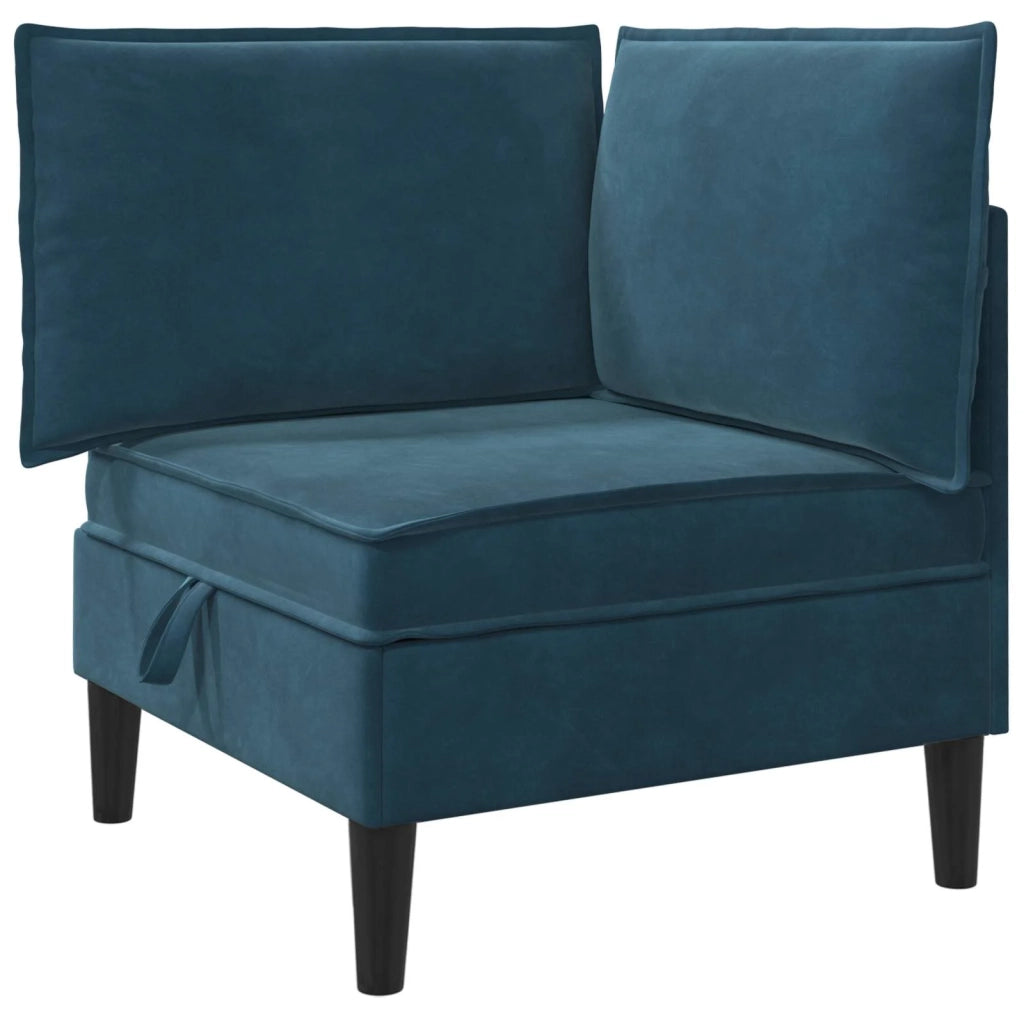 Divano con Stoccaggio Blu Velluto 42027085