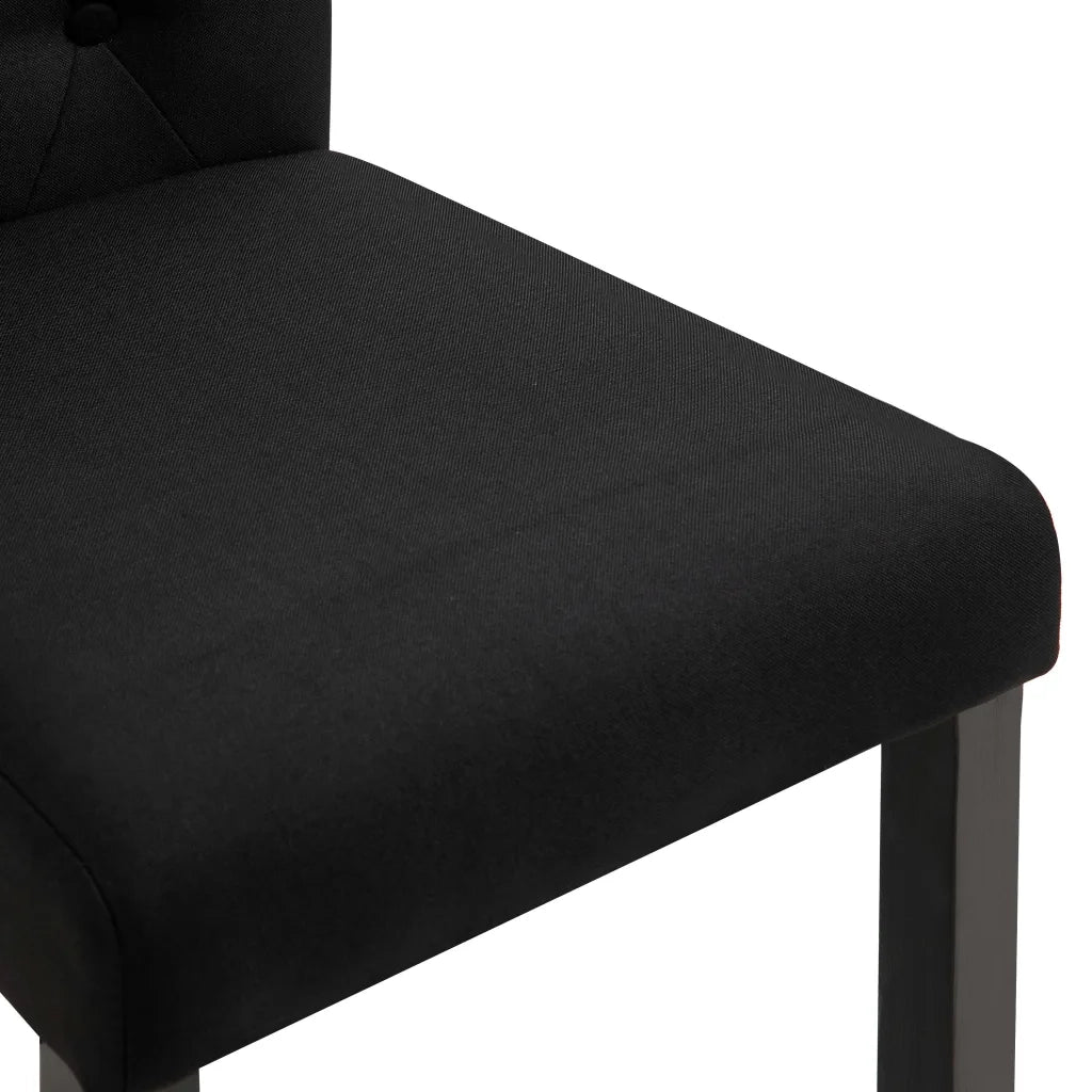 Sedie da Pranzo 2 pz Nere in Tessuto cod mxl 31536