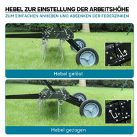 Scarificatore a molle per trattorini, larghezza di lavoro 100 cm, per arieggiatura prato