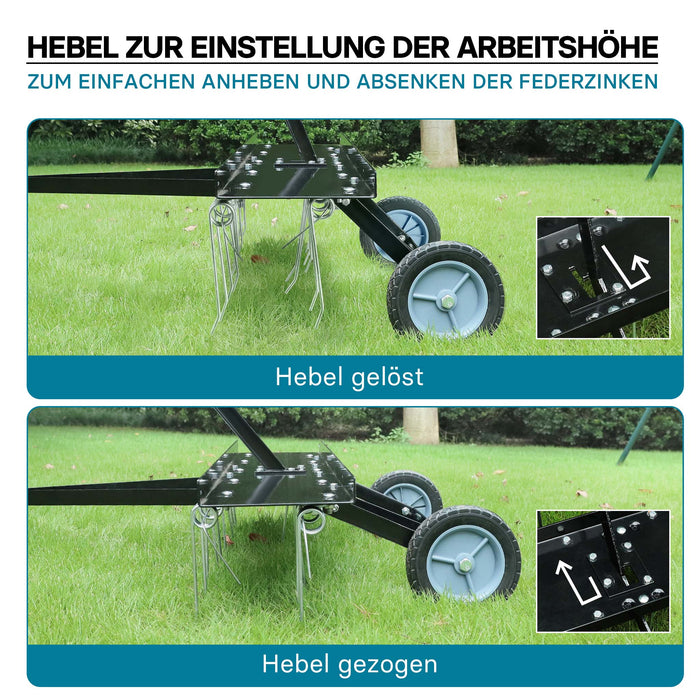 Scarificatore a molle per trattorini, larghezza di lavoro 100 cm, per arieggiatura prato