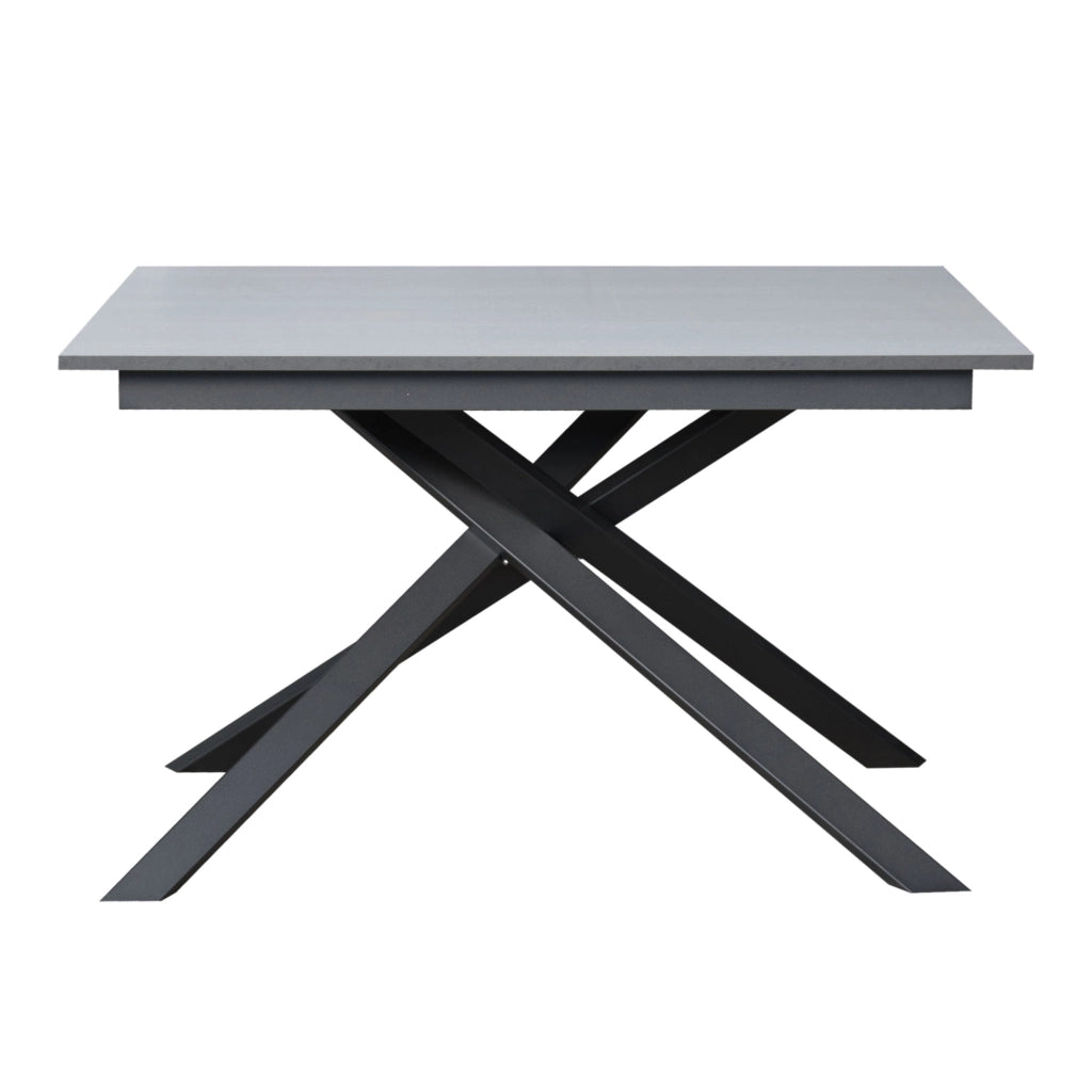 Tavolo Allungabile 160-220x90x74 cm Ganty piano Cemento bordo in tinta