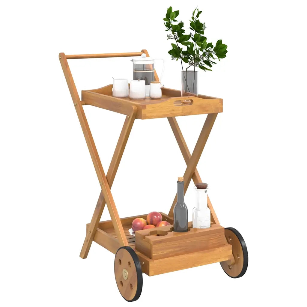 Carrello da Tè 54x87x90 cm in Legno Massello di Acacia 319424