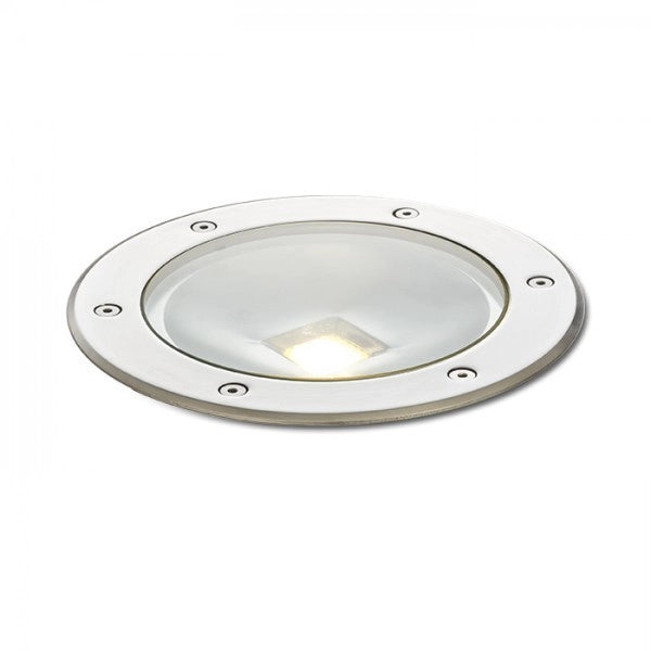 Lampada FarettoTERRA da incasso acciaio inossidabile 230V LED 20W 120°IP65 3000K
