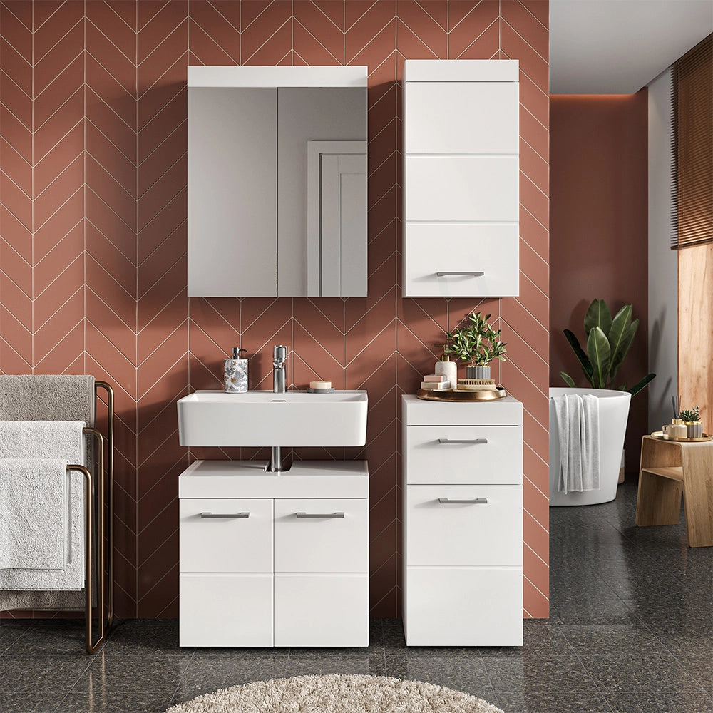 Vicco Set mobili bagno Bianco 4 parti
