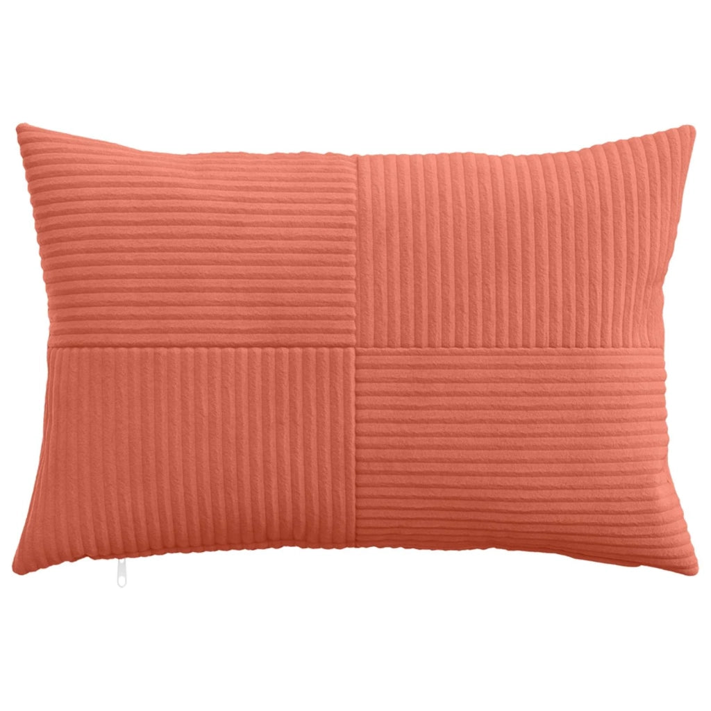 Federa 6 pcs ALMELO Rosso Arancio 30 x 50 cm corduroy 913966