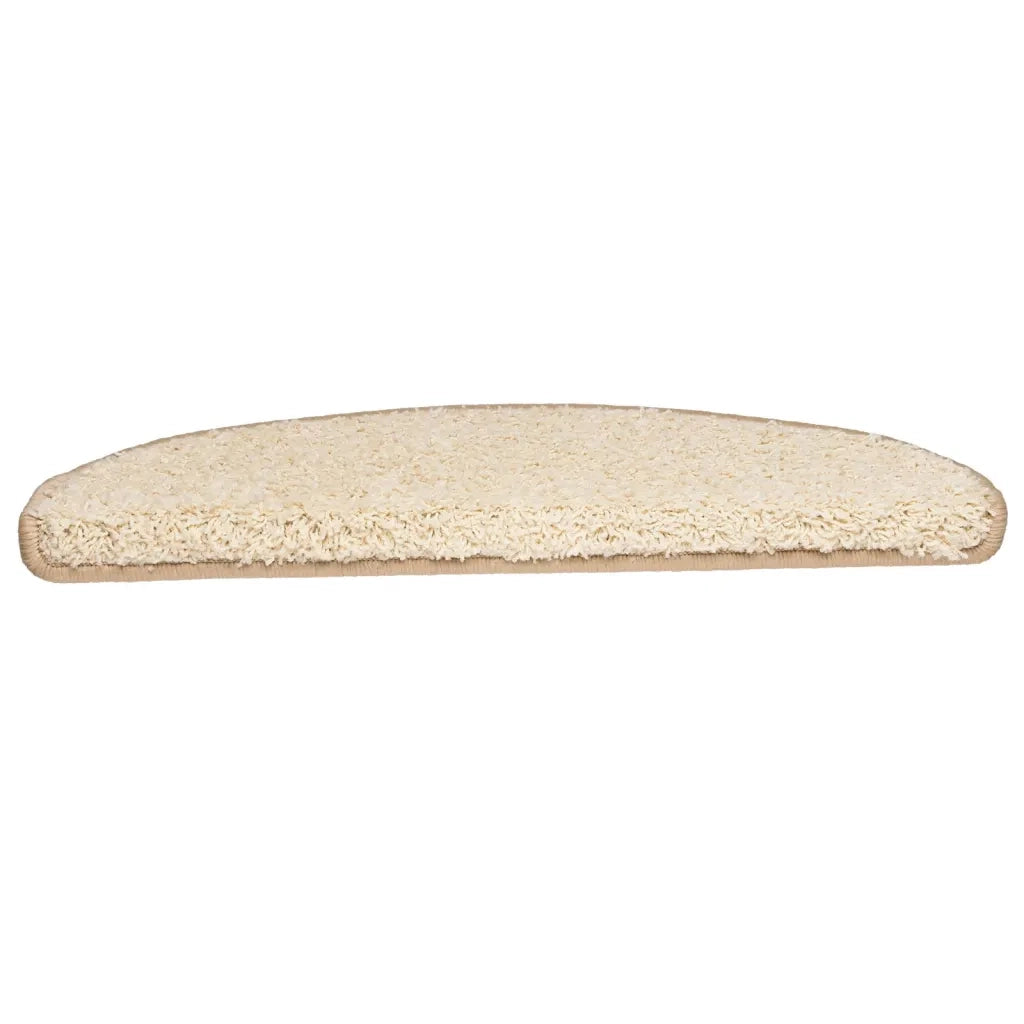 Tappetini per scale 10 pz 65x21x4 cm Crema Semicircolari Grandi 149807