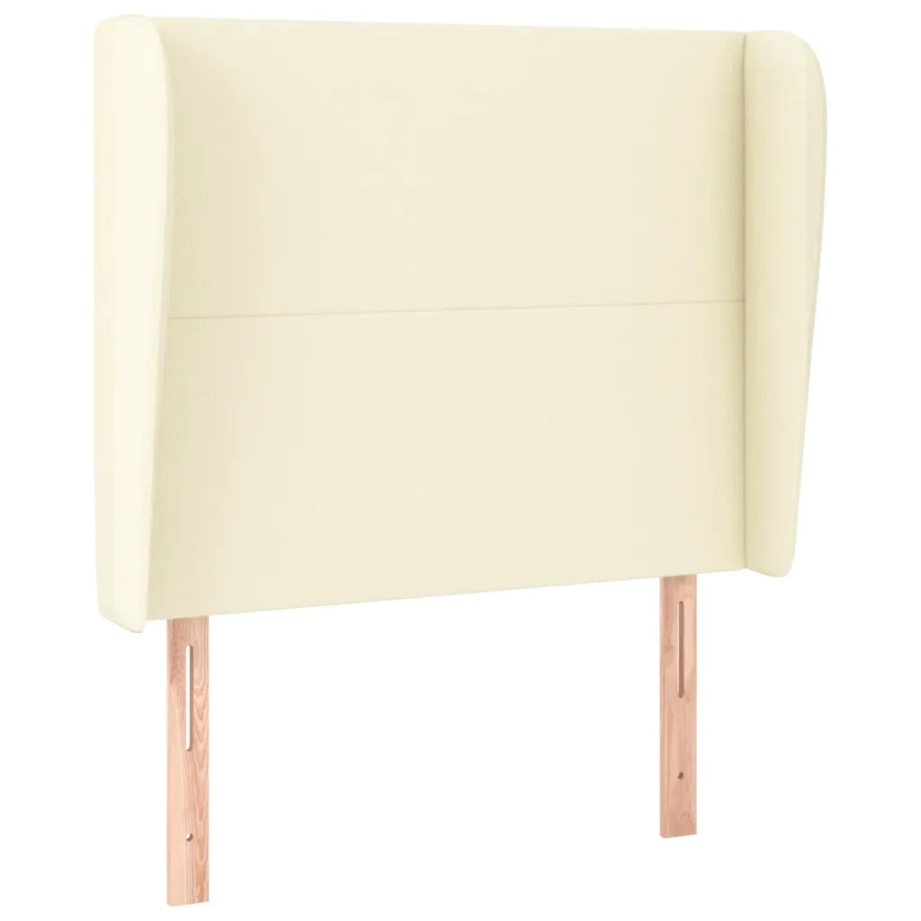 Testiera | Testata ad Orecchio Crema 103x23x118/128 cm in Similpelle