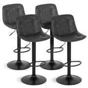 IDMarket - Set di 4 sgabelli da bar DENVER grigio vintage