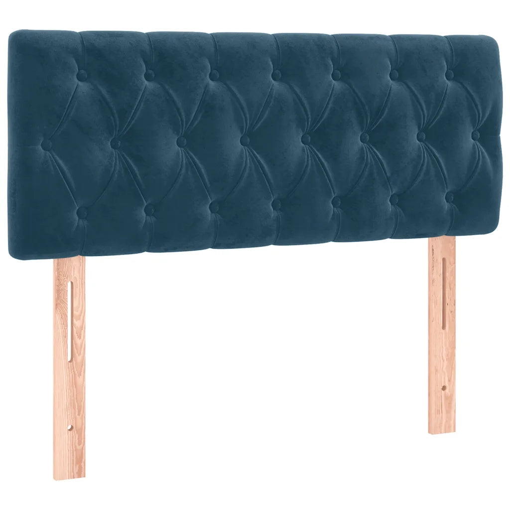 Giroletto a Molle con Materasso Blu Scuro 200x200 cm in Velluto 3132583