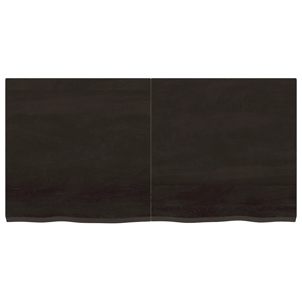 Piano Bagno Marrone Scuro 120x60x(2-4)cm Legno Trattato 3156239