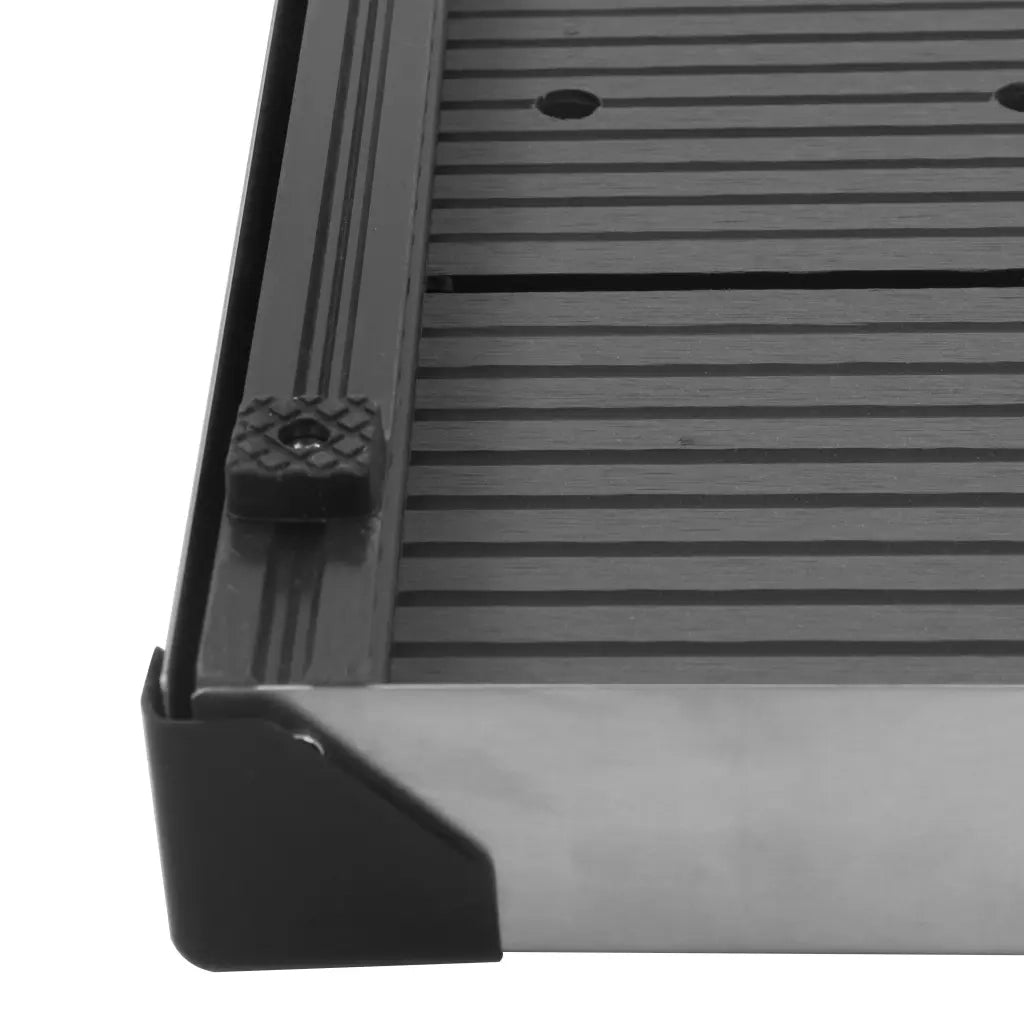 Piatto Doccia da Esterni in WPC e Acciaio Inox 80x62 cm Grigio CFW3376437