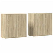 Buffet credenza cassettiera armadio mobile contenitore organizer cucina soggiorno salotti set da 2 Sonoma 79 x 38 x 80 cm legno ingegnerizzato marrone 02_0036824