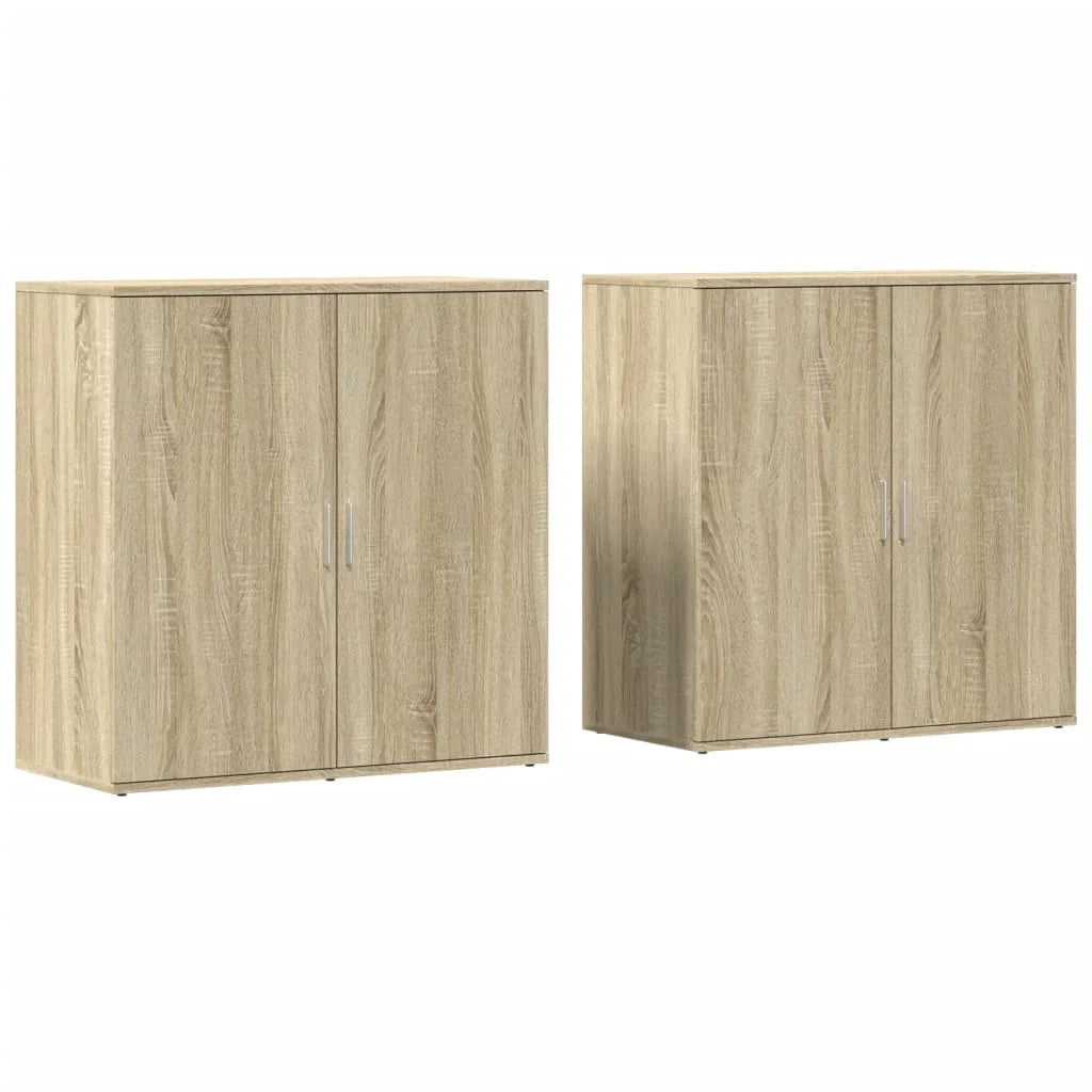 Buffet credenza cassettiera armadio mobile contenitore organizer cucina soggiorno salotti set da 2 Sonoma 79 x 38 x 80 cm legno ingegnerizzato marrone 02_0036824