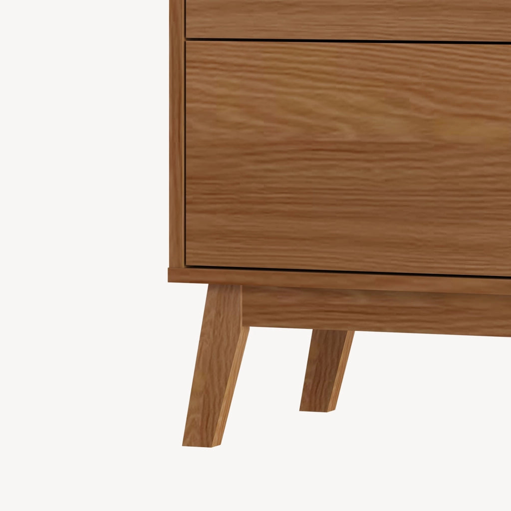Cassettiera Aastmabospoo Comò a 3 Cassetti 90 x 80 x 40 cm - Effetto Noce [en.casa]