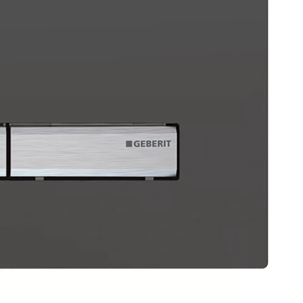 Placca con vetro a specchio fumé per cassetta Geberit unica - Serie Sigma50